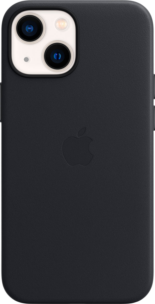 Apple - iPhone 13 mini Leather Case with MagSafe - Midnight