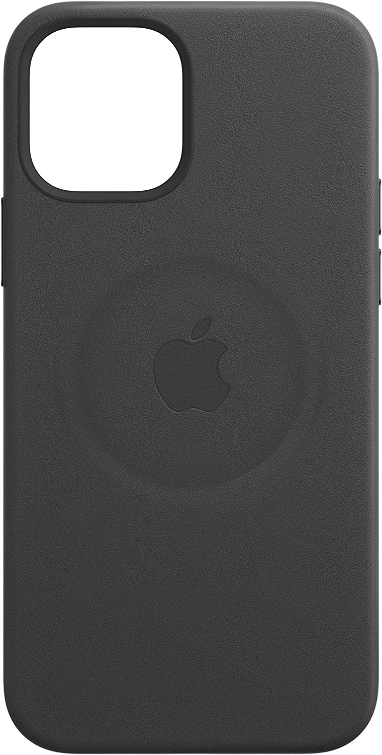 Apple - iPhone 12 Pro Max Leather Case with MagSafe - Black