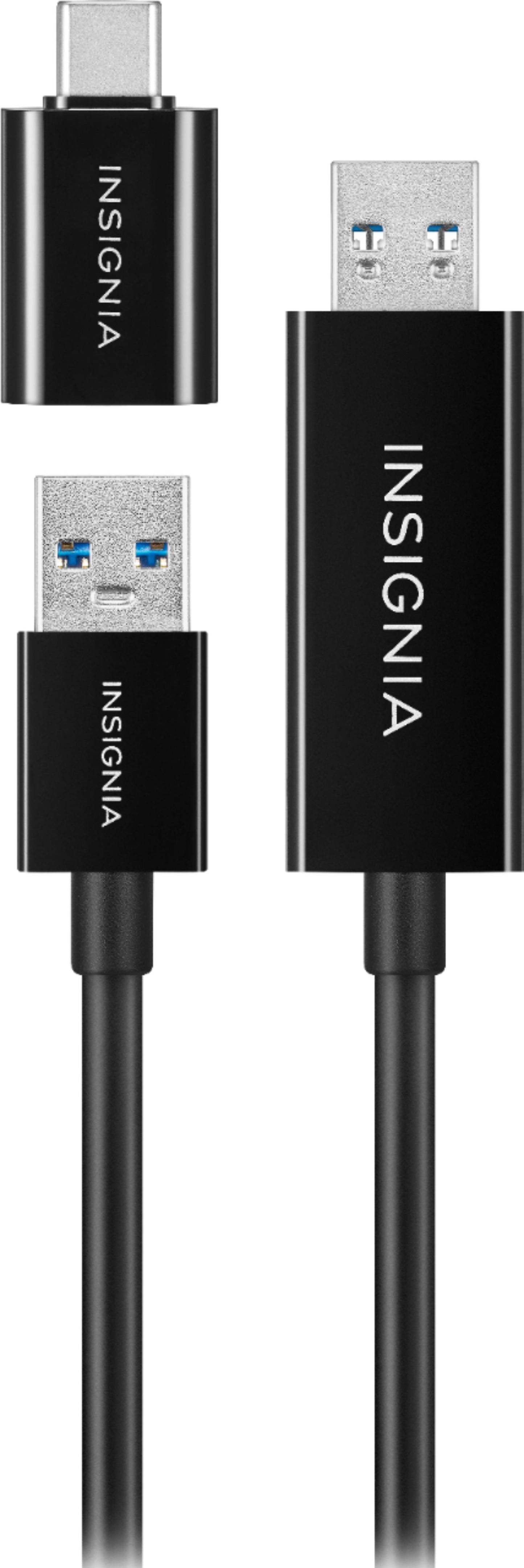 Insigni - 6' USB 3.0 File Transfer Cable - Black