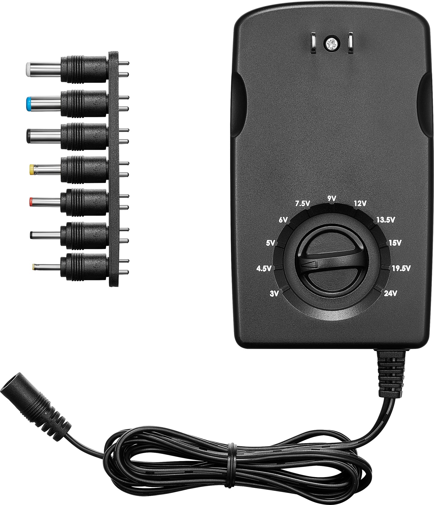 Insignia - 3,000 mA 5’ Universal AC Adapter for High-Output Devices - Black