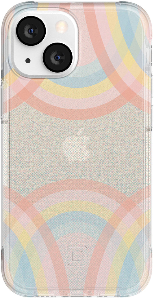 Incipio - Design Series Case for iPhone 13 Mini and iPhone 12 Mini - Rainbow Glitter Wash